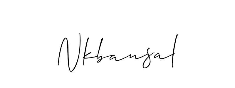 Best and Professional Signature Style for Nkbansal. Allison_Script Best Signature Style Collection. Nkbansal signature style 2 images and pictures png