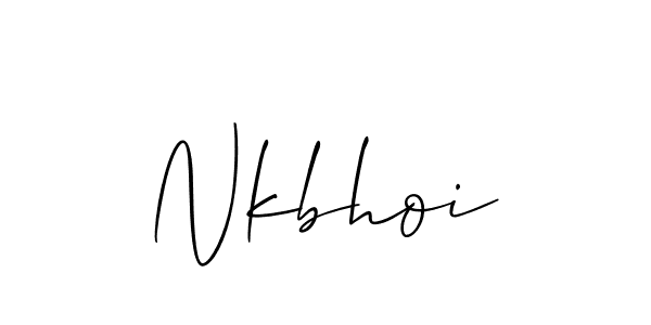 Make a beautiful signature design for name Nkbhoi. With this signature (Allison_Script) style, you can create a handwritten signature for free. Nkbhoi signature style 2 images and pictures png