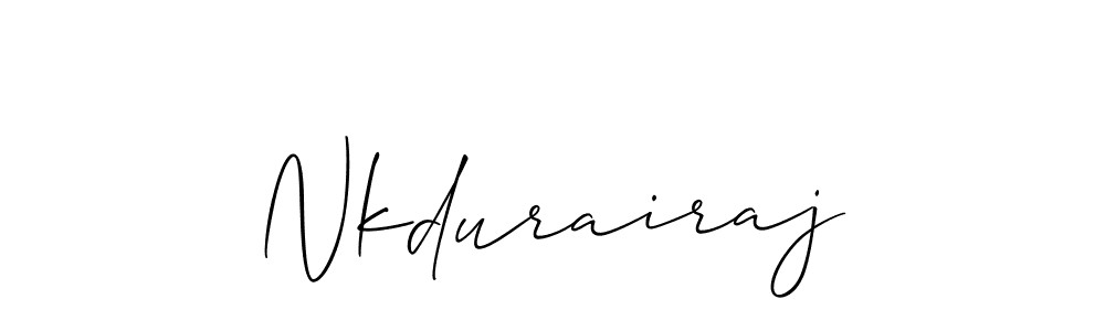 You can use this online signature creator to create a handwritten signature for the name Nkdurairaj. This is the best online autograph maker. Nkdurairaj signature style 2 images and pictures png