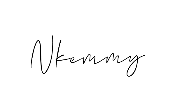 You should practise on your own different ways (Allison_Script) to write your name (Nkemmy) in signature. don't let someone else do it for you. Nkemmy signature style 2 images and pictures png