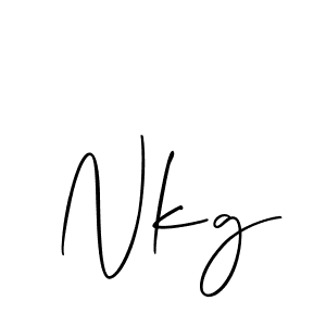 Use a signature maker to create a handwritten signature online. With this signature software, you can design (Allison_Script) your own signature for name Nkg. Nkg signature style 2 images and pictures png
