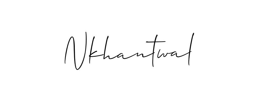 How to make Nkhantwal signature? Allison_Script is a professional autograph style. Create handwritten signature for Nkhantwal name. Nkhantwal signature style 2 images and pictures png