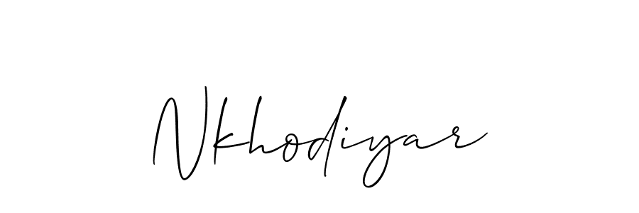 Similarly Allison_Script is the best handwritten signature design. Signature creator online .You can use it as an online autograph creator for name Nkhodiyar. Nkhodiyar signature style 2 images and pictures png