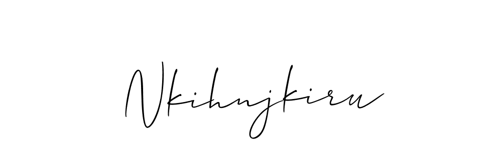 It looks lik you need a new signature style for name Nkihnjkiru. Design unique handwritten (Allison_Script) signature with our free signature maker in just a few clicks. Nkihnjkiru signature style 2 images and pictures png