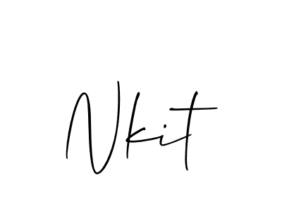 How to make Nkit name signature. Use Allison_Script style for creating short signs online. This is the latest handwritten sign. Nkit signature style 2 images and pictures png