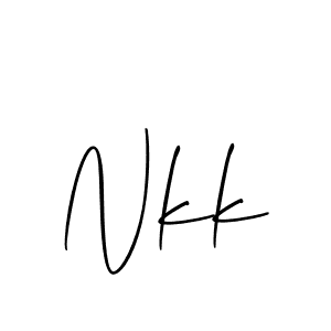 How to Draw Nkk signature style? Allison_Script is a latest design signature styles for name Nkk. Nkk signature style 2 images and pictures png