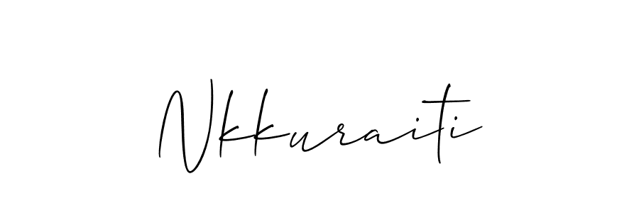 You should practise on your own different ways (Allison_Script) to write your name (Nkkuraiti) in signature. don't let someone else do it for you. Nkkuraiti signature style 2 images and pictures png