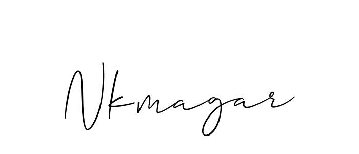 Design your own signature with our free online signature maker. With this signature software, you can create a handwritten (Allison_Script) signature for name Nkmagar. Nkmagar signature style 2 images and pictures png
