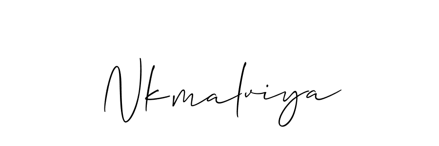 The best way (Allison_Script) to make a short signature is to pick only two or three words in your name. The name Nkmalviya include a total of six letters. For converting this name. Nkmalviya signature style 2 images and pictures png