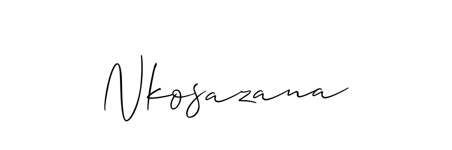 if you are searching for the best signature style for your name Nkosazana. so please give up your signature search. here we have designed multiple signature styles  using Allison_Script. Nkosazana signature style 2 images and pictures png