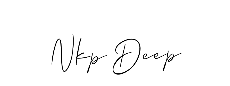 Best and Professional Signature Style for Nkp Deep. Allison_Script Best Signature Style Collection. Nkp Deep signature style 2 images and pictures png