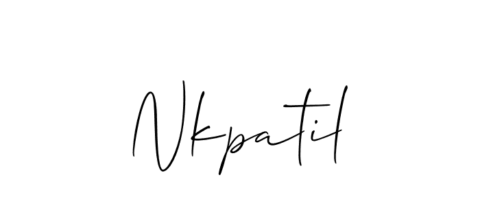 Nkpatil stylish signature style. Best Handwritten Sign (Allison_Script) for my name. Handwritten Signature Collection Ideas for my name Nkpatil. Nkpatil signature style 2 images and pictures png