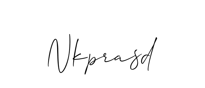 Design your own signature with our free online signature maker. With this signature software, you can create a handwritten (Allison_Script) signature for name Nkprasd. Nkprasd signature style 2 images and pictures png