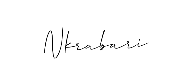 if you are searching for the best signature style for your name Nkrabari. so please give up your signature search. here we have designed multiple signature styles  using Allison_Script. Nkrabari signature style 2 images and pictures png