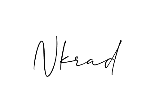 Make a beautiful signature design for name Nkrad. Use this online signature maker to create a handwritten signature for free. Nkrad signature style 2 images and pictures png