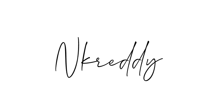 if you are searching for the best signature style for your name Nkreddy. so please give up your signature search. here we have designed multiple signature styles  using Allison_Script. Nkreddy signature style 2 images and pictures png