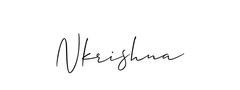 Also we have Nkrishna name is the best signature style. Create professional handwritten signature collection using Allison_Script autograph style. Nkrishna signature style 2 images and pictures png