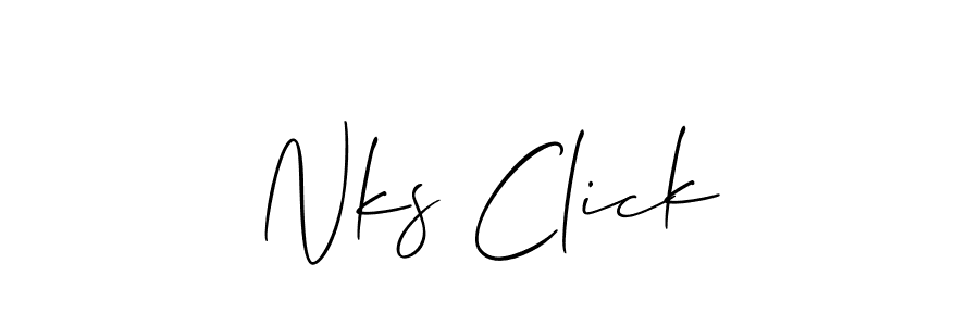 Best and Professional Signature Style for Nks Click. Allison_Script Best Signature Style Collection. Nks Click signature style 2 images and pictures png