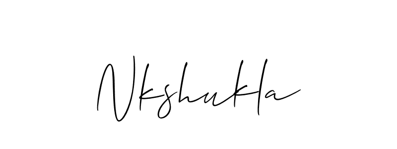 How to Draw Nkshukla signature style? Allison_Script is a latest design signature styles for name Nkshukla. Nkshukla signature style 2 images and pictures png