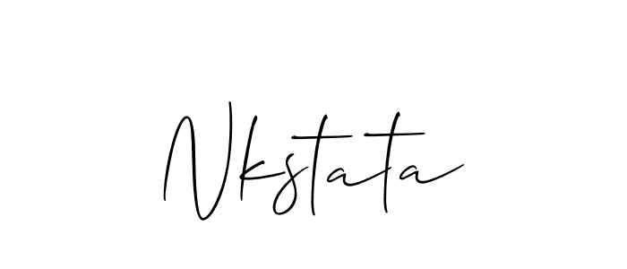 You should practise on your own different ways (Allison_Script) to write your name (Nkstata) in signature. don't let someone else do it for you. Nkstata signature style 2 images and pictures png