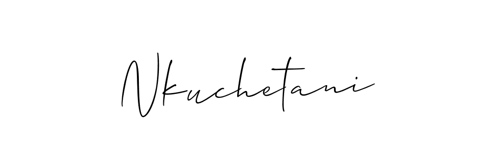 Use a signature maker to create a handwritten signature online. With this signature software, you can design (Allison_Script) your own signature for name Nkuchetani. Nkuchetani signature style 2 images and pictures png