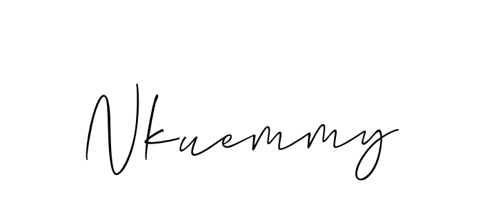 Make a beautiful signature design for name Nkuemmy. With this signature (Allison_Script) style, you can create a handwritten signature for free. Nkuemmy signature style 2 images and pictures png