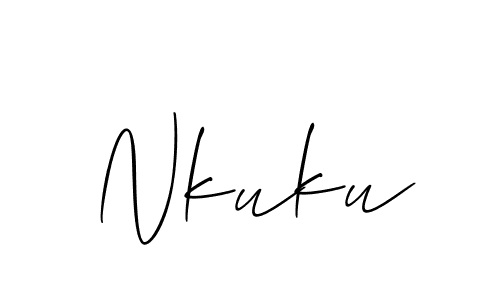 How to make Nkuku signature? Allison_Script is a professional autograph style. Create handwritten signature for Nkuku name. Nkuku signature style 2 images and pictures png