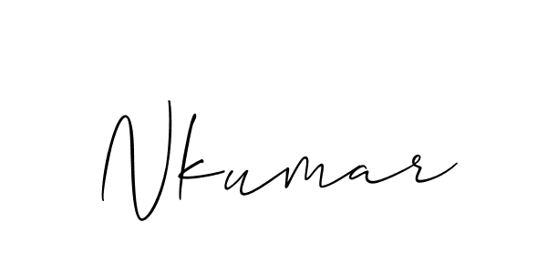 Allison_Script is a professional signature style that is perfect for those who want to add a touch of class to their signature. It is also a great choice for those who want to make their signature more unique. Get Nkumar name to fancy signature for free. Nkumar signature style 2 images and pictures png