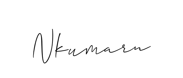 The best way (Allison_Script) to make a short signature is to pick only two or three words in your name. The name Nkumarn include a total of six letters. For converting this name. Nkumarn signature style 2 images and pictures png