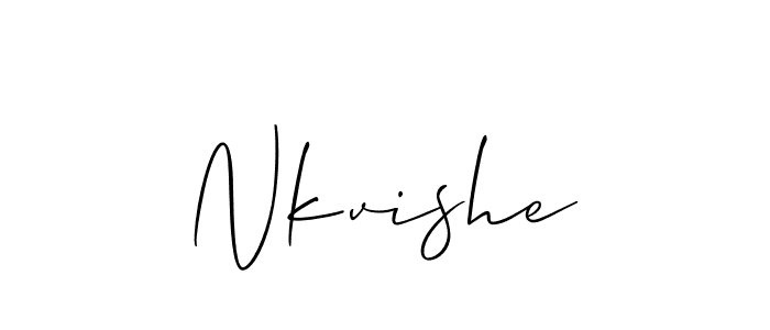 Also we have Nkvishe name is the best signature style. Create professional handwritten signature collection using Allison_Script autograph style. Nkvishe signature style 2 images and pictures png