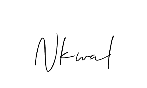 Allison_Script is a professional signature style that is perfect for those who want to add a touch of class to their signature. It is also a great choice for those who want to make their signature more unique. Get Nkwal name to fancy signature for free. Nkwal signature style 2 images and pictures png