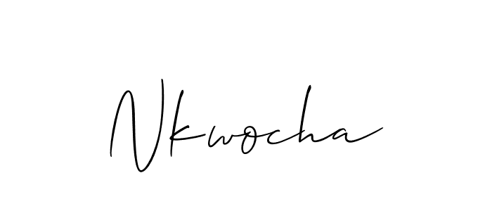 How to make Nkwocha signature? Allison_Script is a professional autograph style. Create handwritten signature for Nkwocha name. Nkwocha signature style 2 images and pictures png