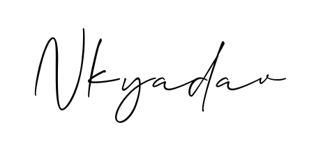 Allison_Script is a professional signature style that is perfect for those who want to add a touch of class to their signature. Get Nkyadav name fancy signature for free. Nkyadav signature style 2 images and pictures png