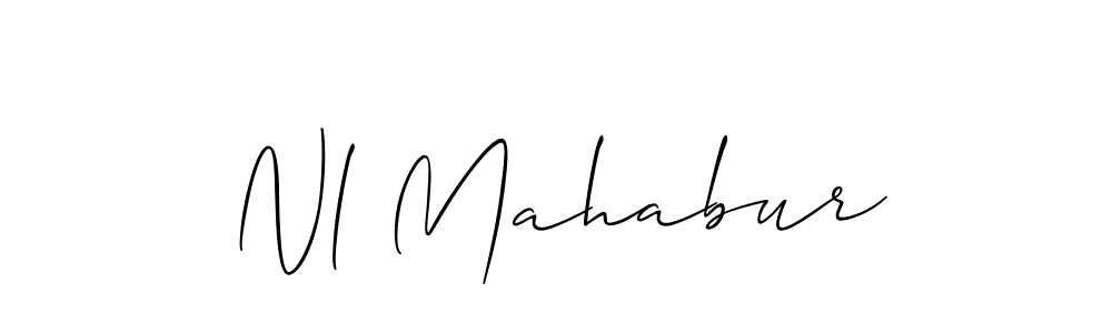 Make a short Nl Mahabur signature style. Manage your documents anywhere anytime using Allison_Script. Create and add eSignatures, submit forms, share and send files easily. Nl Mahabur signature style 2 images and pictures png