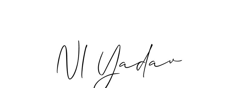 Also You can easily find your signature by using the search form. We will create Nl Yadav name handwritten signature images for you free of cost using Allison_Script sign style. Nl Yadav signature style 2 images and pictures png