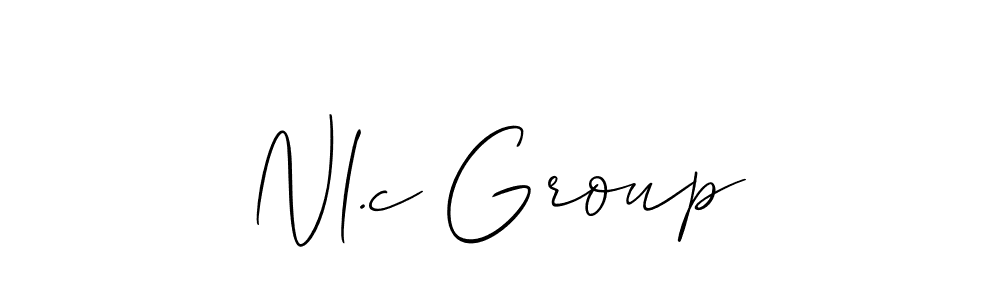 Allison_Script is a professional signature style that is perfect for those who want to add a touch of class to their signature. It is also a great choice for those who want to make their signature more unique. Get Nl.c Group name to fancy signature for free. Nl.c Group signature style 2 images and pictures png