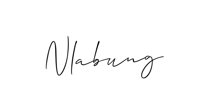Design your own signature with our free online signature maker. With this signature software, you can create a handwritten (Allison_Script) signature for name Nlabung. Nlabung signature style 2 images and pictures png