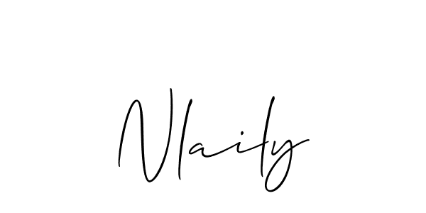 Design your own signature with our free online signature maker. With this signature software, you can create a handwritten (Allison_Script) signature for name Nlaily. Nlaily signature style 2 images and pictures png