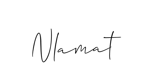 How to make Nlamat name signature. Use Allison_Script style for creating short signs online. This is the latest handwritten sign. Nlamat signature style 2 images and pictures png