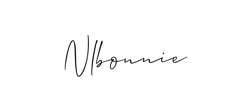 Use a signature maker to create a handwritten signature online. With this signature software, you can design (Allison_Script) your own signature for name Nlbonnie. Nlbonnie signature style 2 images and pictures png
