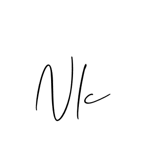 Make a beautiful signature design for name Nlc. With this signature (Allison_Script) style, you can create a handwritten signature for free. Nlc signature style 2 images and pictures png