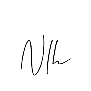 Use a signature maker to create a handwritten signature online. With this signature software, you can design (Allison_Script) your own signature for name Nlh. Nlh signature style 2 images and pictures png