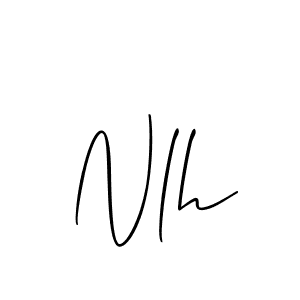 Use a signature maker to create a handwritten signature online. With this signature software, you can design (Allison_Script) your own signature for name Nlh. Nlh signature style 2 images and pictures png