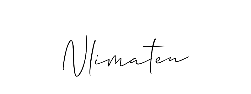How to Draw Nlimaten signature style? Allison_Script is a latest design signature styles for name Nlimaten. Nlimaten signature style 2 images and pictures png