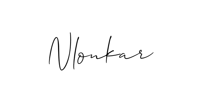 Create a beautiful signature design for name Nlonkar. With this signature (Allison_Script) fonts, you can make a handwritten signature for free. Nlonkar signature style 2 images and pictures png