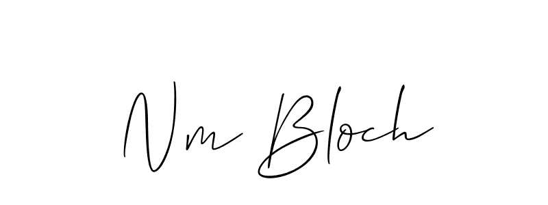 Best and Professional Signature Style for Nm Bloch. Allison_Script Best Signature Style Collection. Nm Bloch signature style 2 images and pictures png