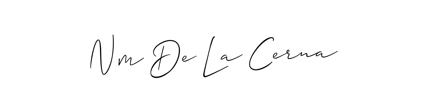 Nm De La Cerna stylish signature style. Best Handwritten Sign (Allison_Script) for my name. Handwritten Signature Collection Ideas for my name Nm De La Cerna. Nm De La Cerna signature style 2 images and pictures png