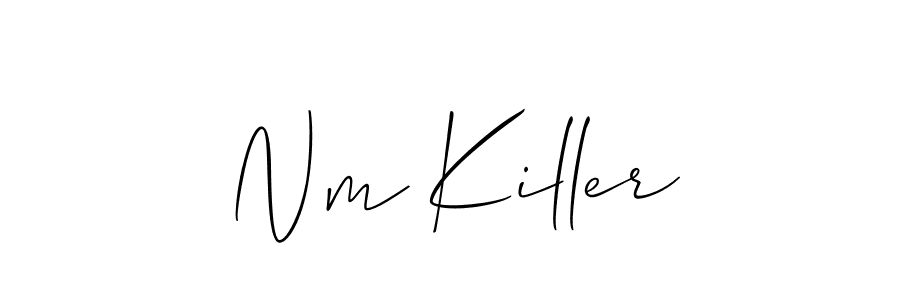 The best way (Allison_Script) to make a short signature is to pick only two or three words in your name. The name Nm Killer include a total of six letters. For converting this name. Nm Killer signature style 2 images and pictures png