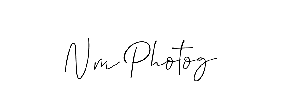 How to Draw Nm Photog signature style? Allison_Script is a latest design signature styles for name Nm Photog. Nm Photog signature style 2 images and pictures png