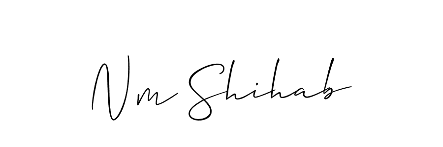 Check out images of Autograph of Nm Shihab name. Actor Nm Shihab Signature Style. Allison_Script is a professional sign style online. Nm Shihab signature style 2 images and pictures png